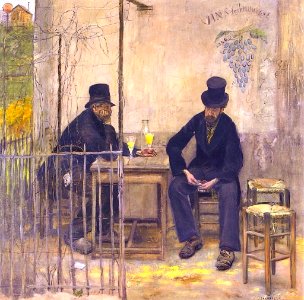 The absinthe drinkers - Jean Francois Raffaelli