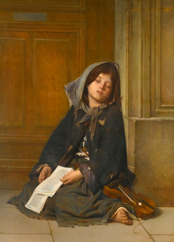 La mendiante - Charles Guillaume Brun