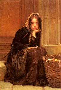 A basket of ribbons - Charles Guillaume Brun