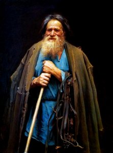 Peasant holding a bridle - Ivan Kramskoy
