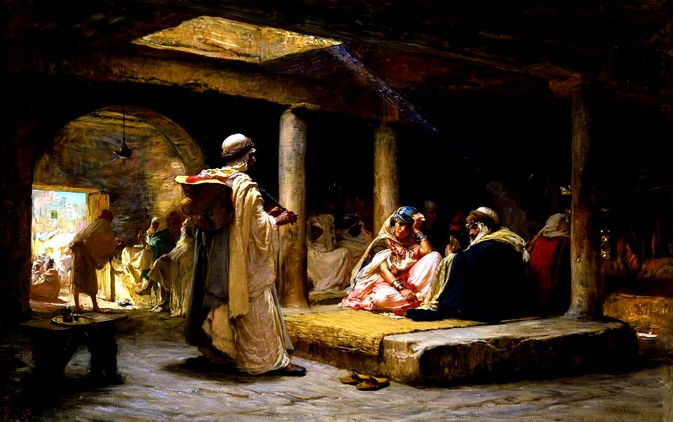 Cafe at Biskra, Algeria - Frederick Arthur Bridgman