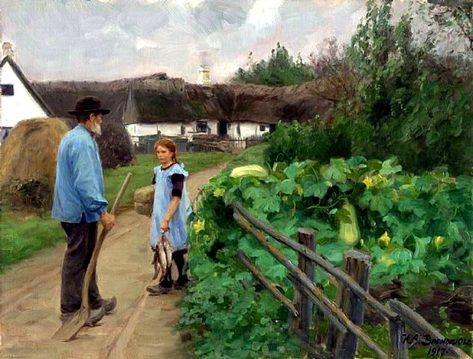 Home with dinner - Hans Andersen Brendekilde