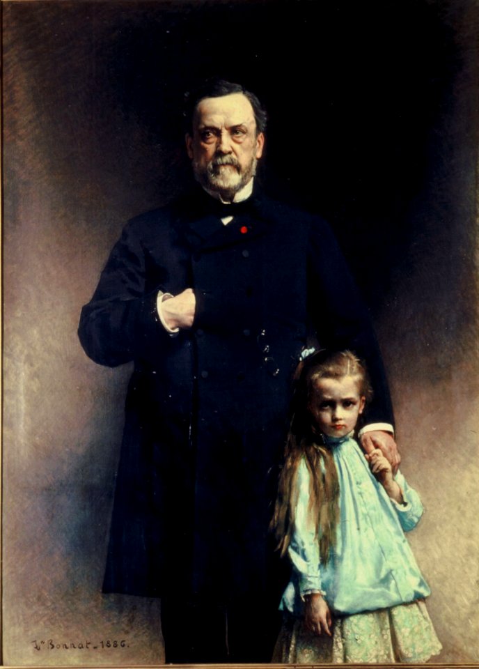 Portrait of Louis Pasteur with his grand-daughter - Leon Bonnat