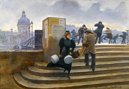 Modiste sur le Pont des Arts - Jean Beraud