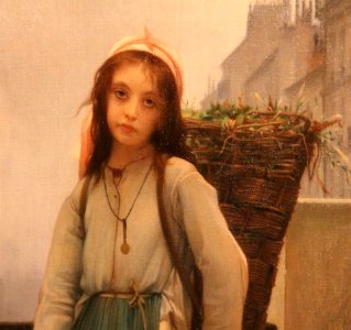 Girl with back support - Charles Guillaume Brun