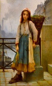 Girl with back support - Charles Guillaume Brun
