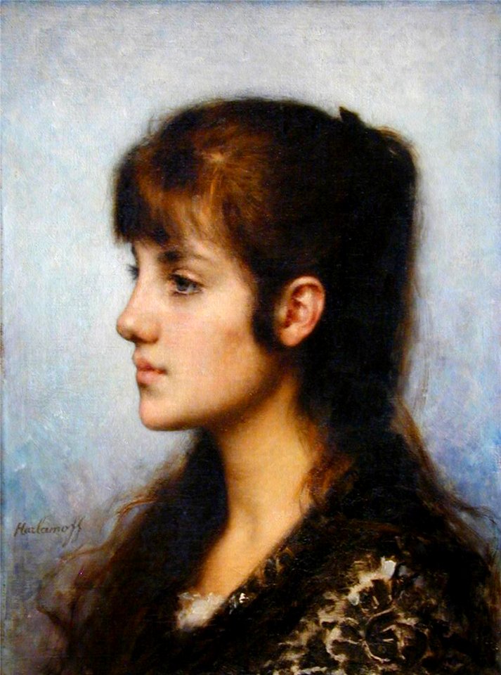 Portrait of a Young Girl - Alexei Harlamoff