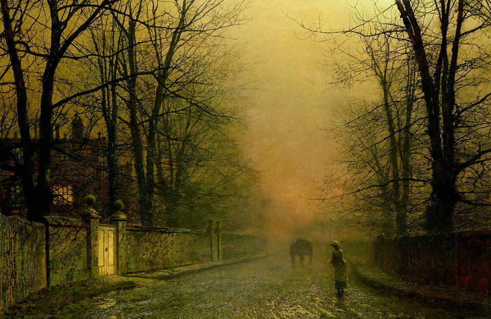 Where The Pale Moonbeams Linger - John Atkinson Grimshaw