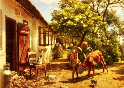 Feeding The Calf -  Peder Mork Monsted