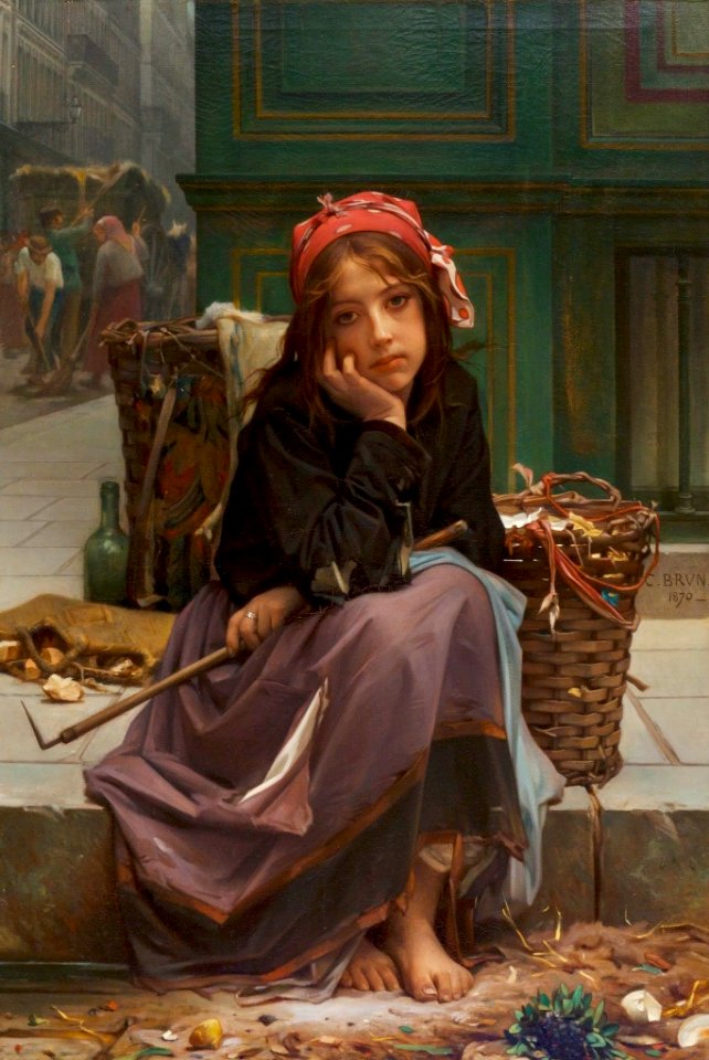 The Young Rag Seller - Guillaume Charles Brun