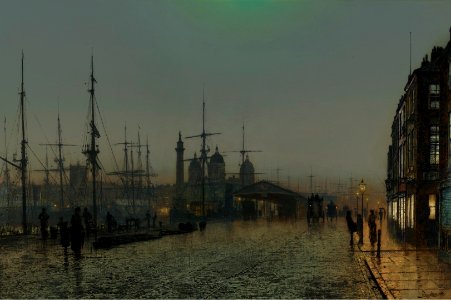 Hull Docks at Night  - John Atkinson Grimshaw