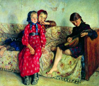 Village Friends - Nikolay Bogdanov-Belsky