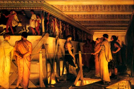 Phidias Showing the Frieze of the Parthenon to his Friends - Lawrence Alma-Tadema