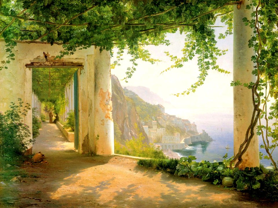 View to the Amalfi Coast - Carl Frederic Aagaard