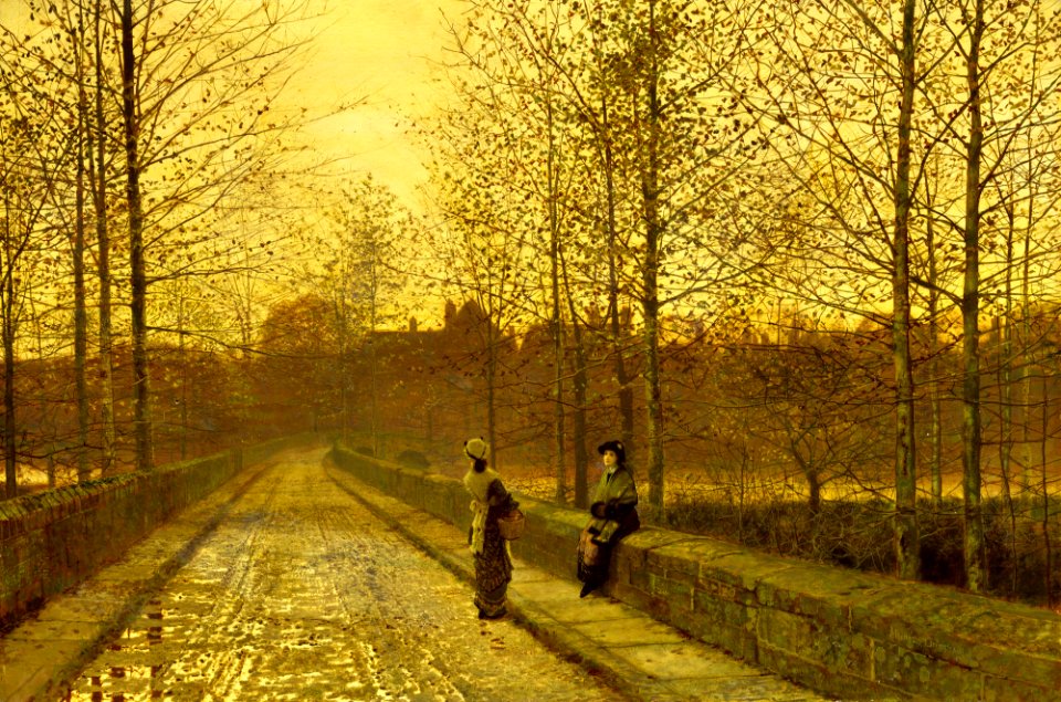 In the Golden Gloaming -- John Atkinson Grimshaw