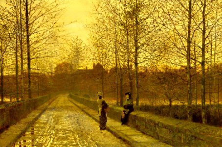 In the Golden Gloaming -- John Atkinson Grimshaw