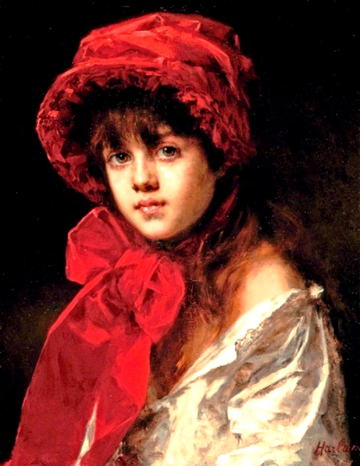 Girl in a Red Hat --  Alexey Harlamoff
