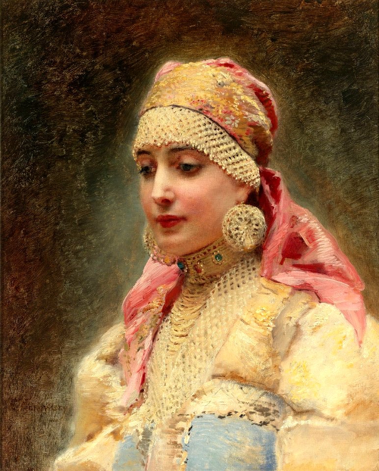 Portrait of a Boyarynya -- Konstantin Makovsky
