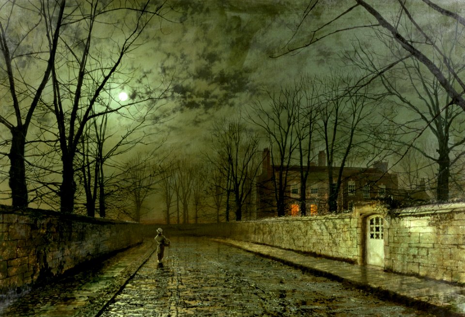 Silver Moonlight -- John Atkinson Grimshaw