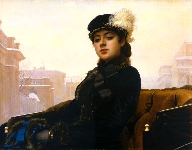 Portrait of an Unknown Woman -- Ivan Kramskoy