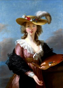 Self-portrait in a straw hat --  Elizabeth Vigée-Lebrun