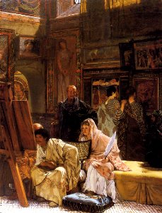 The Picture Gallery - Lawrence Alma-Tadema. Free illustration for personal and commercial use.