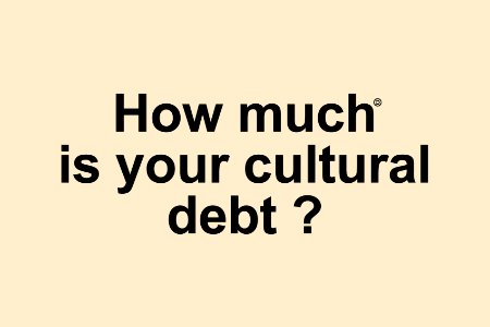 CULTURAL DEBT. Free illustration for personal and commercial use.