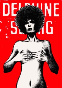 DELPHINE SEYRIG. Free illustration for personal and commercial use.