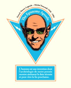 MICHEL FOUCAULT. Free illustration for personal and commercial use.
