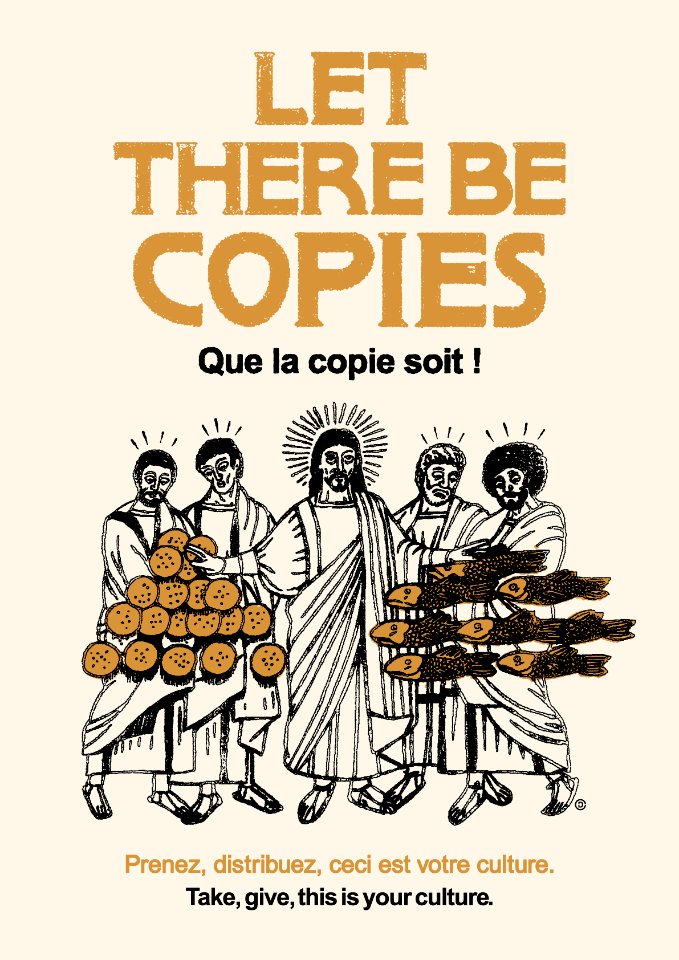 LET THERE BE COPIES. Free illustration for personal and commercial use.