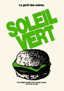 SOLEIL VERT. Free illustration for personal and commercial use.