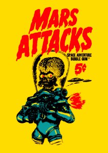 MARS ATTACKS 1962. Free illustration for personal and commercial use.