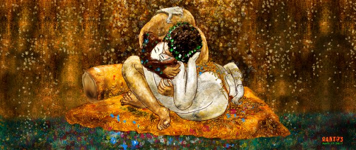 the LOVE atmosphere in KLIMT galaxy. Free illustration for personal and commercial use.