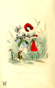 Bleuet et coquelicot, cornflower and poppy (1867). Free illustration for personal and commercial use.