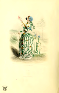 Lin, flax (1867). Free illustration for personal and commercial use.