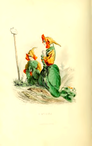 Capucine, nasturtium (1867). Free illustration for personal and commercial use.