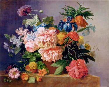 Stilleven Van Bloemen (1792-1844). Free illustration for personal and commercial use.