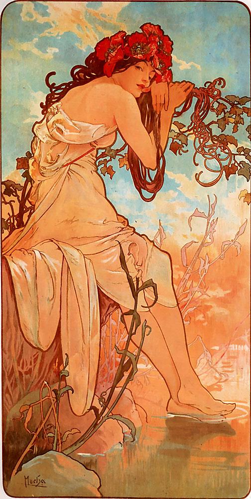 Summer by Alphonse Mucha (1896)
