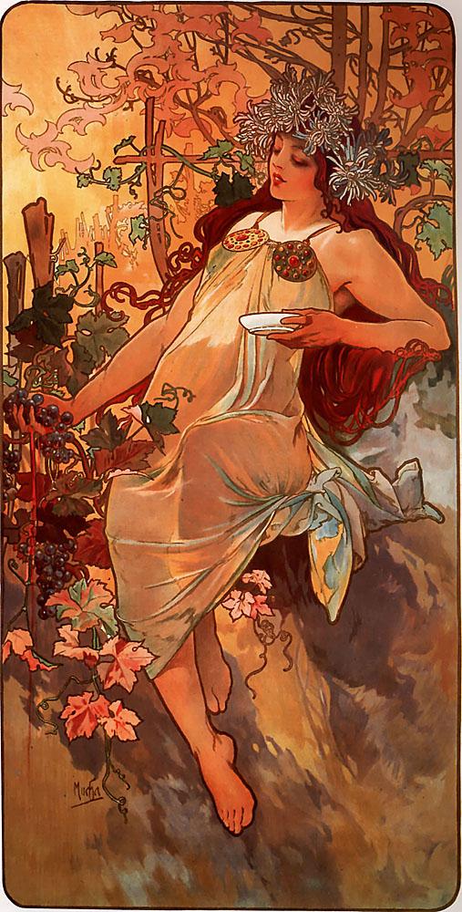 Autumn by Alphonse Mucha (1896)