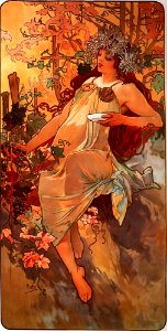 Autumn by Alphonse Mucha (1896)