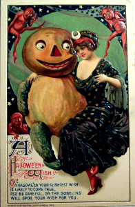 Halloween card by John Winsch (1912). Free illustration for personal and commercial use.