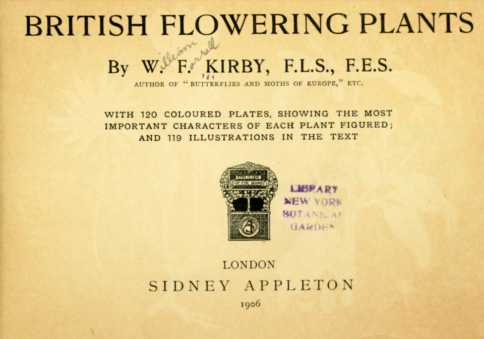 Title page of British flowering plants.