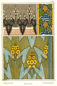 Arrowhead, sagittaire, pfeilkraut. La plante et ses applications ornementales by Grasset, M. E. Illustration by Maurice Pillard Verneuil (1896)