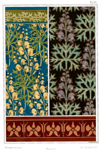 Monks hood, aconit, der eisenhut. La plante et ses applications ornementales by Grasset, M. E. Illustration by Maurice Pillard Verneuil (1896). Free illustration for personal and commercial use.