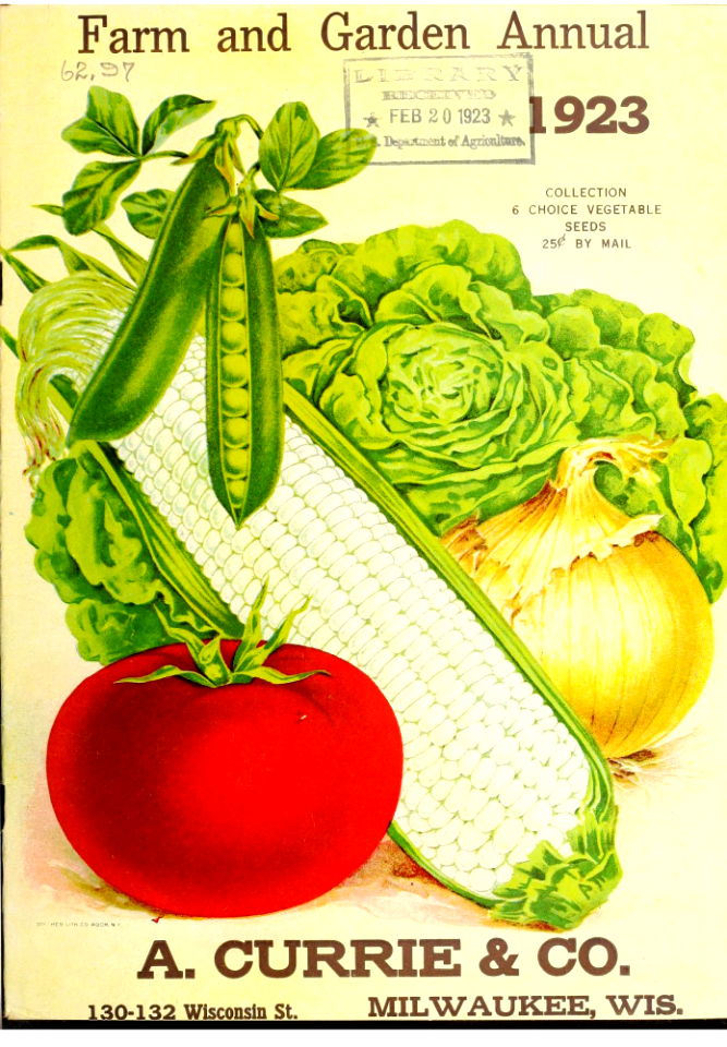 Vegetables. A. Currie and Co. Farm and Garden Annual (1923)