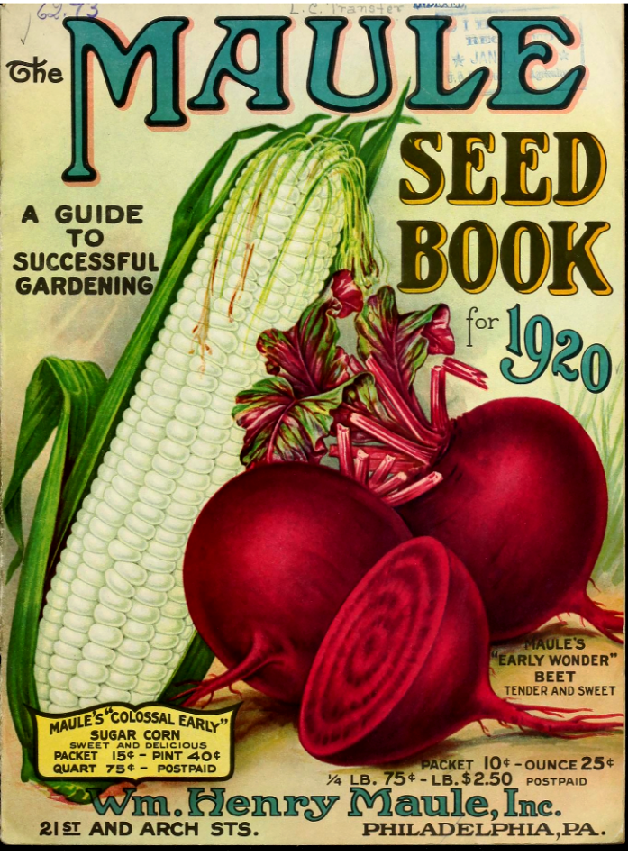 Vegetables. The Maule seed book for 1920.