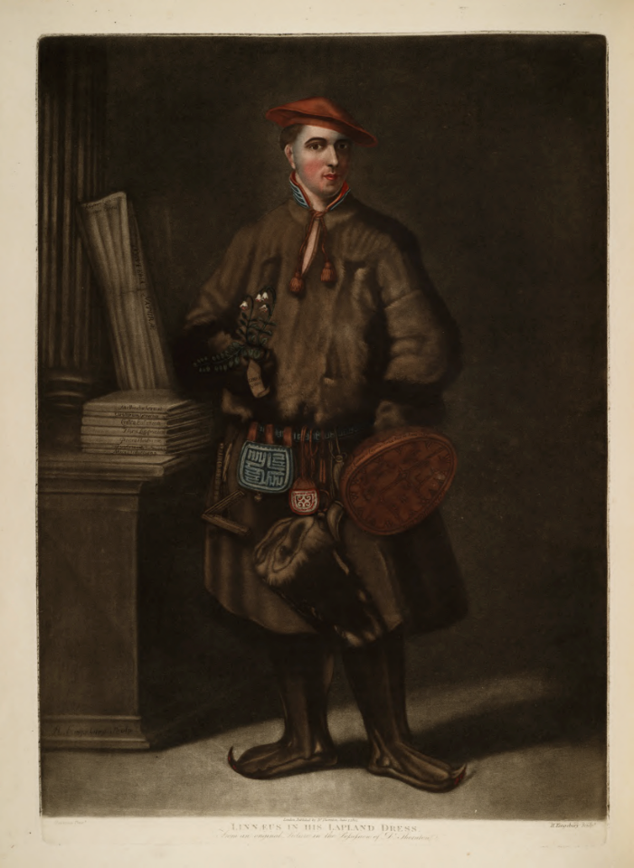 Linnaeus in his Lapland Dress. Thornton, R.J., New illustration of the sexual system of Carolus von Linnaeus and the temple of Flora, or garden of nature, t. (1807)