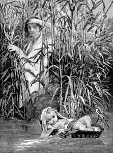 31 Miriam watches the Basket of Moses