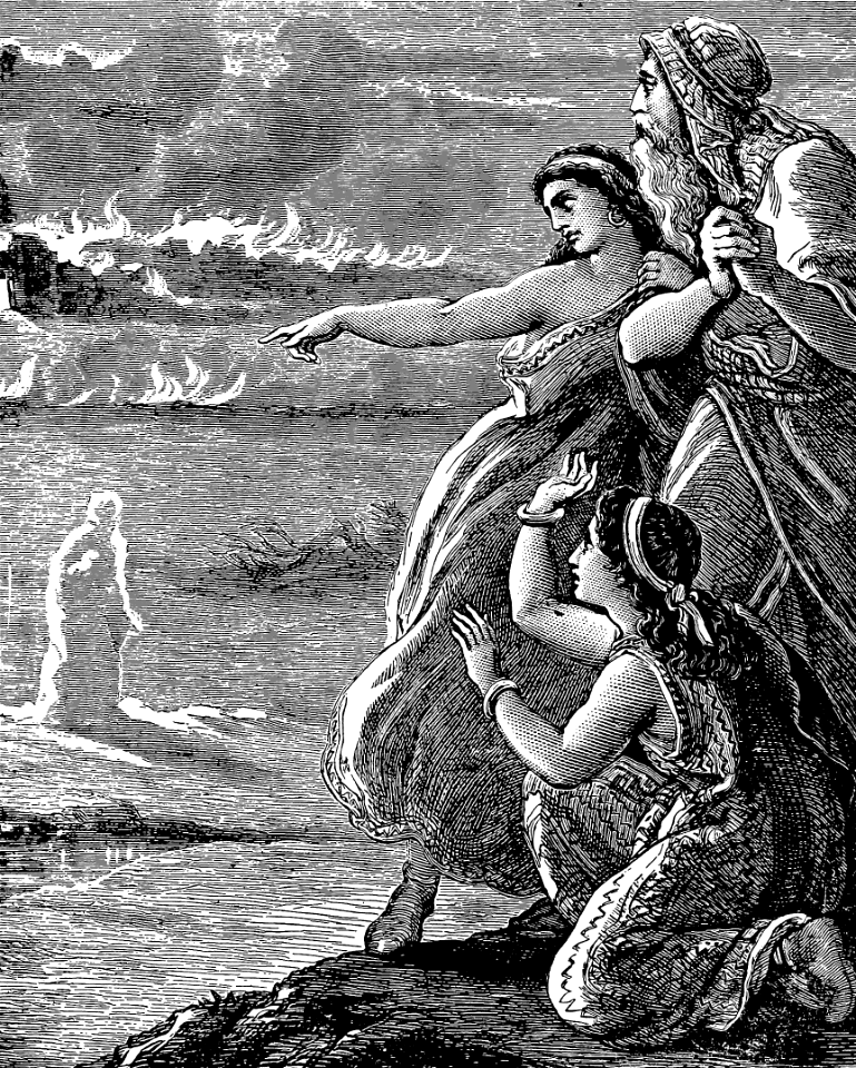 12 Lot and his family flee from Sodom