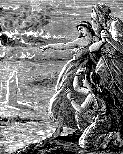 12 Lot and his family flee from Sodom